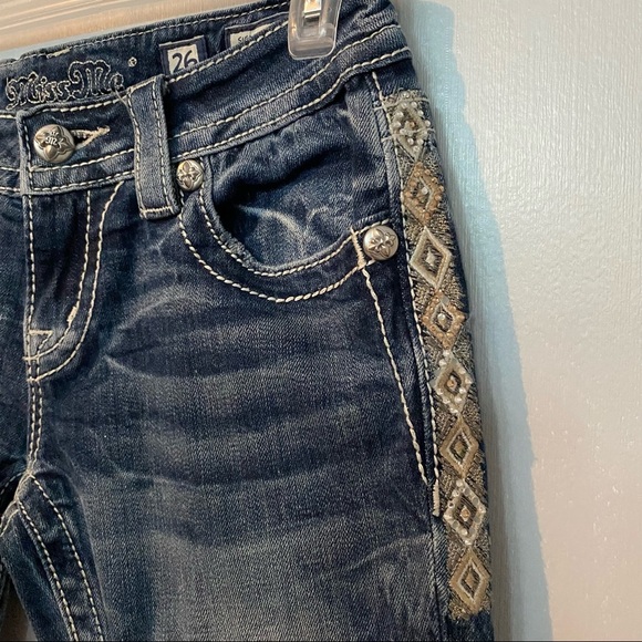 MISS ME Embellished Skinny Jeans Size 26 - Picture 7 of 8